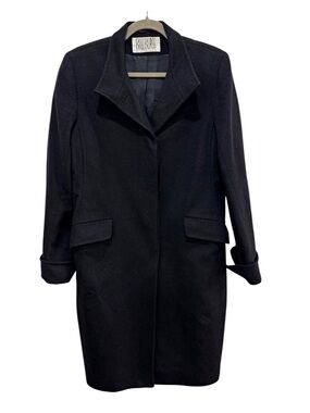 Vintage Bill Blass Black Classic Cashmere Trench Coat